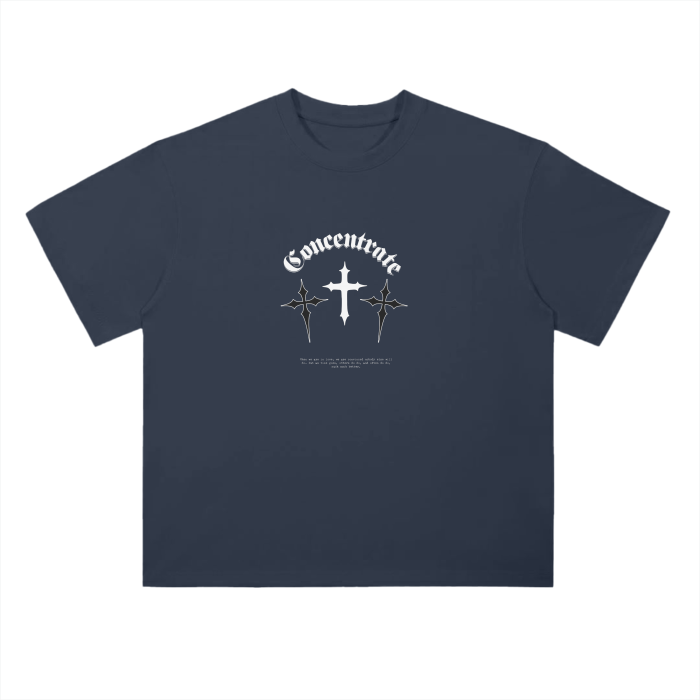 Concentrate Streetwear - Crossed - 300gsm Drop Shoulder Super Thick Loose Tee