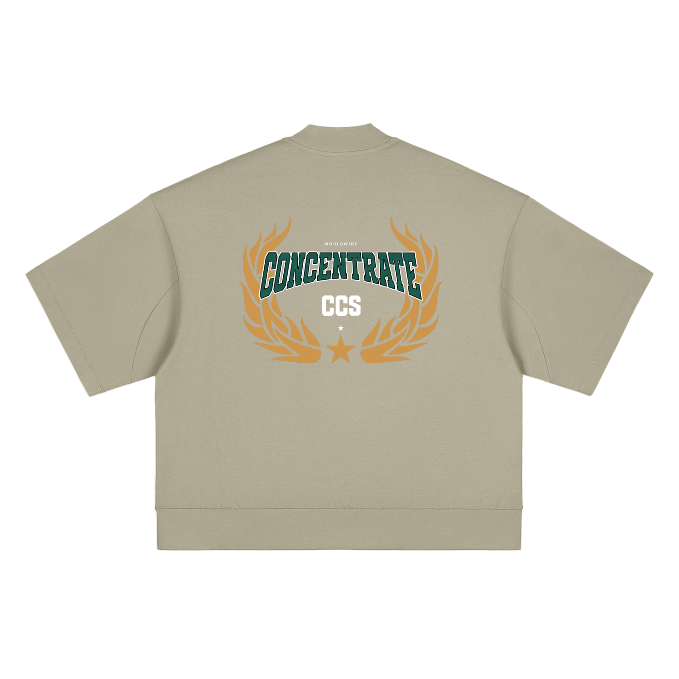 Concentrate Streetwear - Drop Out - 305gsm Massive Heavyweight Oversized Mock Neck T-shirt