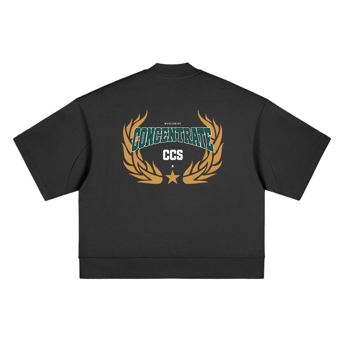 Concentrate Streetwear - Drop Out - 305gsm Massive Heavyweight Oversized Mock Neck T-shirt