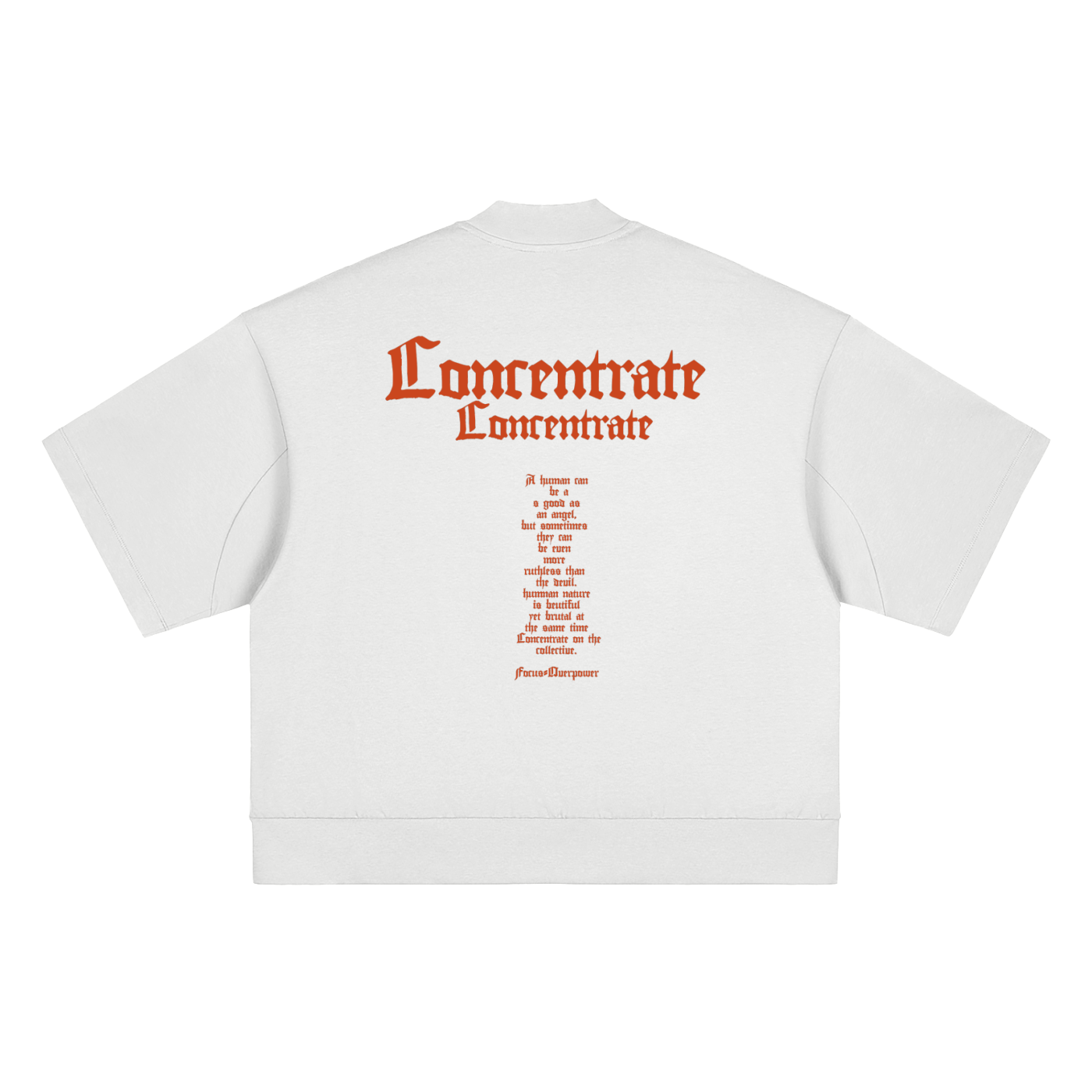Concentrate Streetwear - The Prayer - 305gsm Heavyweight Oversized Mock Neck T-shirt