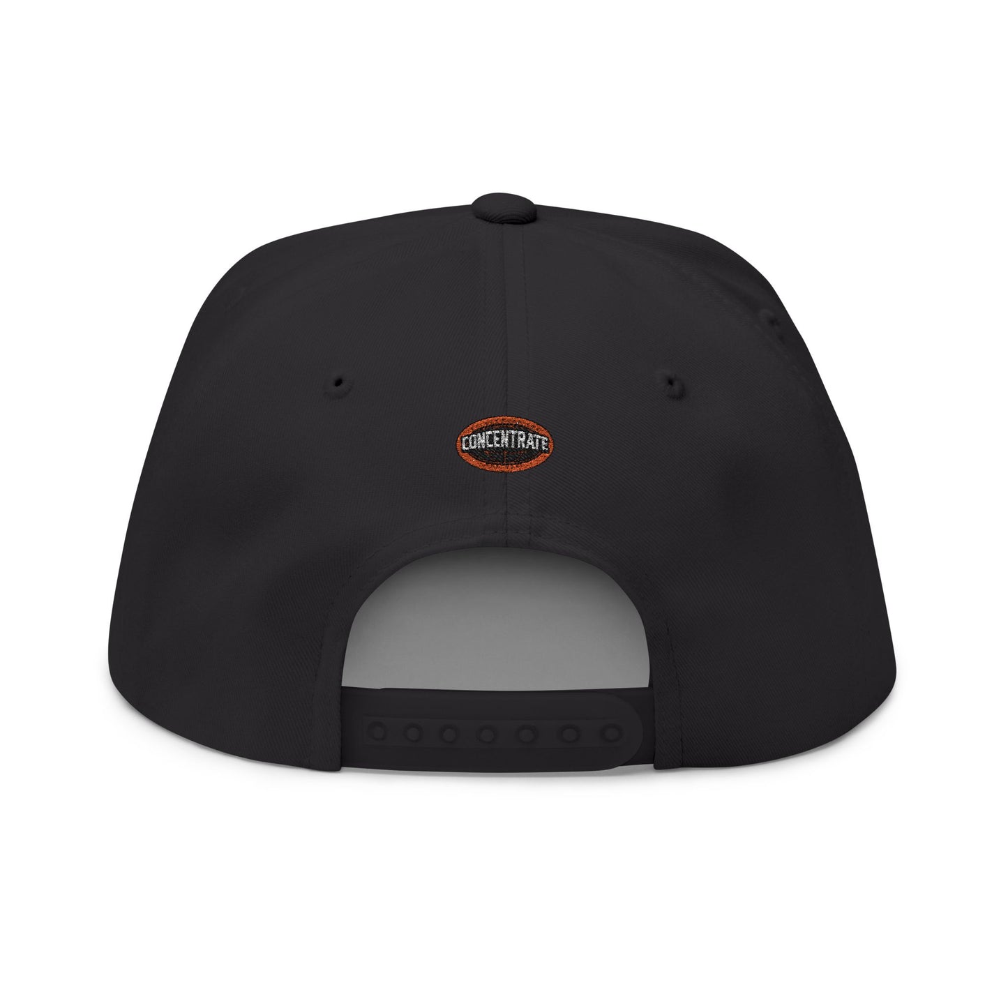 Concentrate Collective Streetwear - The Real - Flat Bill Snap Back Cap Embroidered Logo