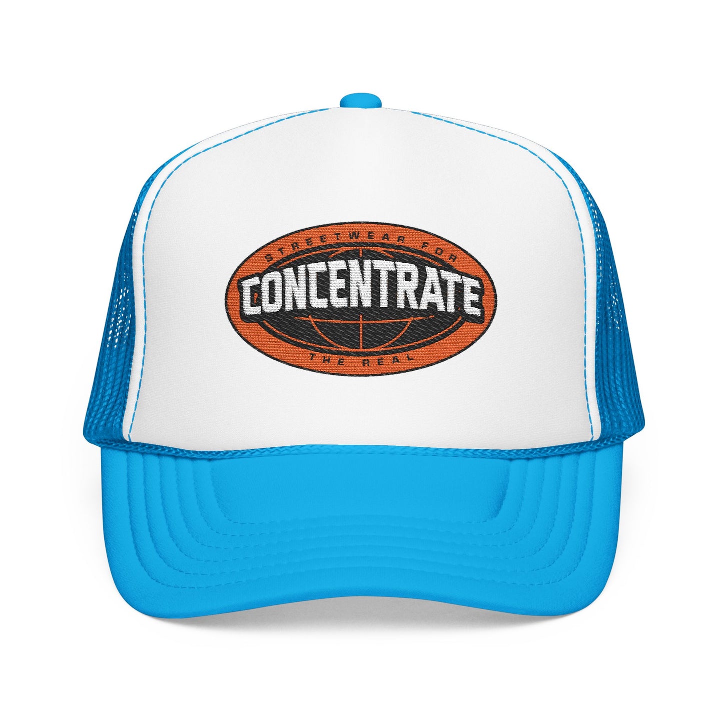 Concentrate Collective Streetwear - The Real - Foam Trucker Hat Embroidered logo