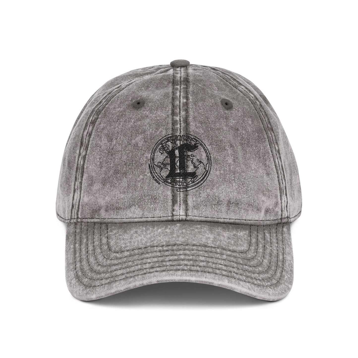 Concentrate Collective Streetwear- Vintage Cap Embroidered Black Logo