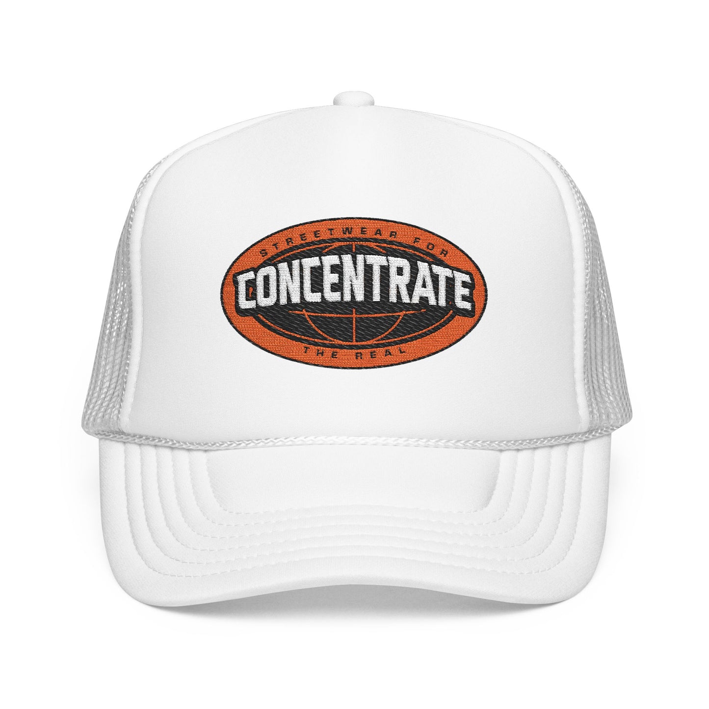 Concentrate Collective Streetwear - The Real - Foam Trucker Hat Embroidered logo