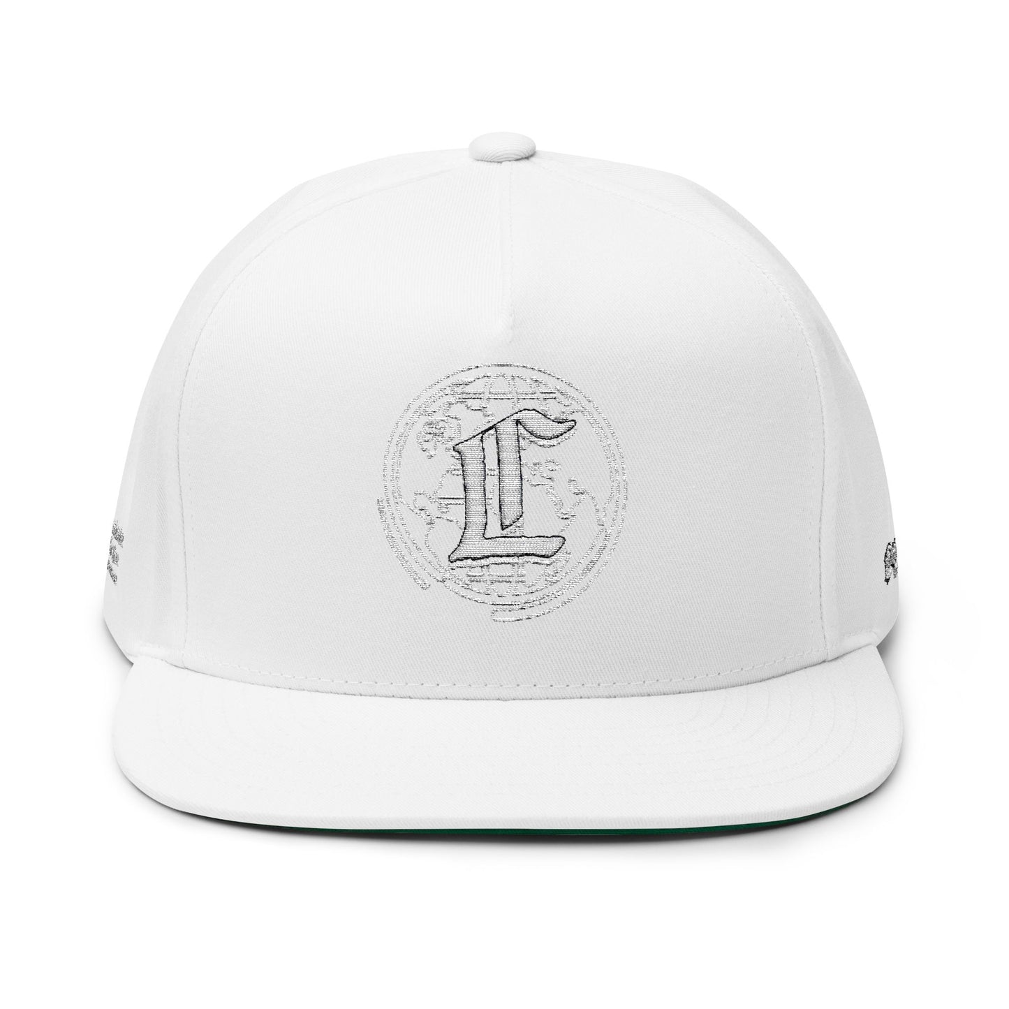 Concentrate Collective Streetwear - CCS - Flat Bill Snap Back Cap Embroidered White Logo