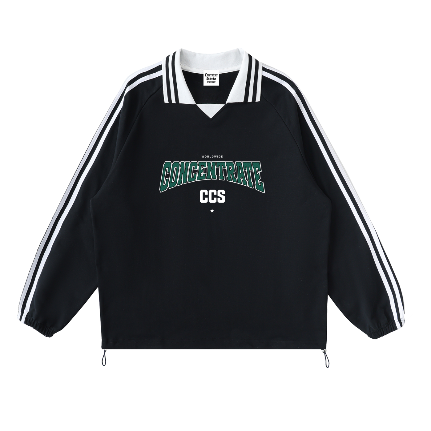 Concentrate Streetwear - Drop Out - 380gsm Striped Collar Sweatshirt