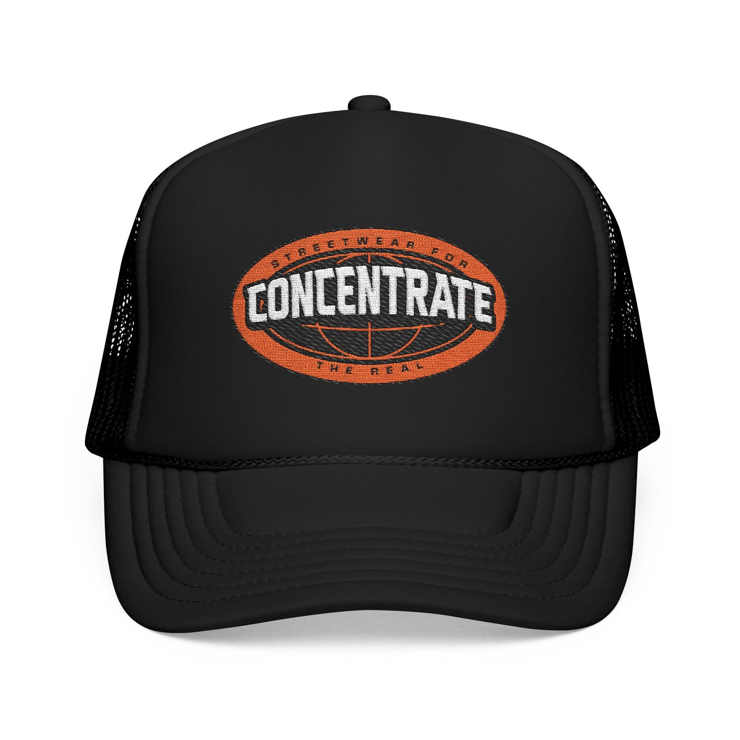 Concentrate Collective Streetwear - The Real - Foam Trucker Hat Embroidered logo
