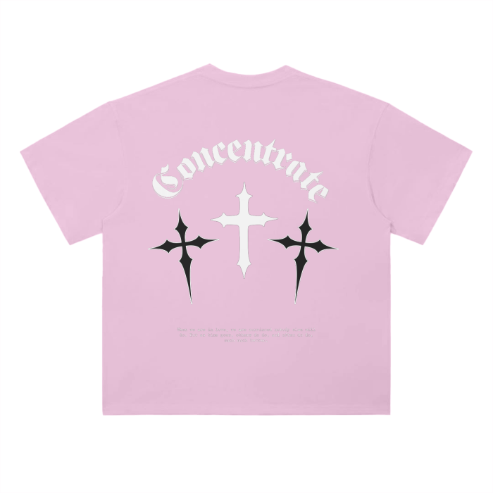 Concentrate Streetwear - Crossed - 300gsm Drop Shoulder Super Thick Loose Tee