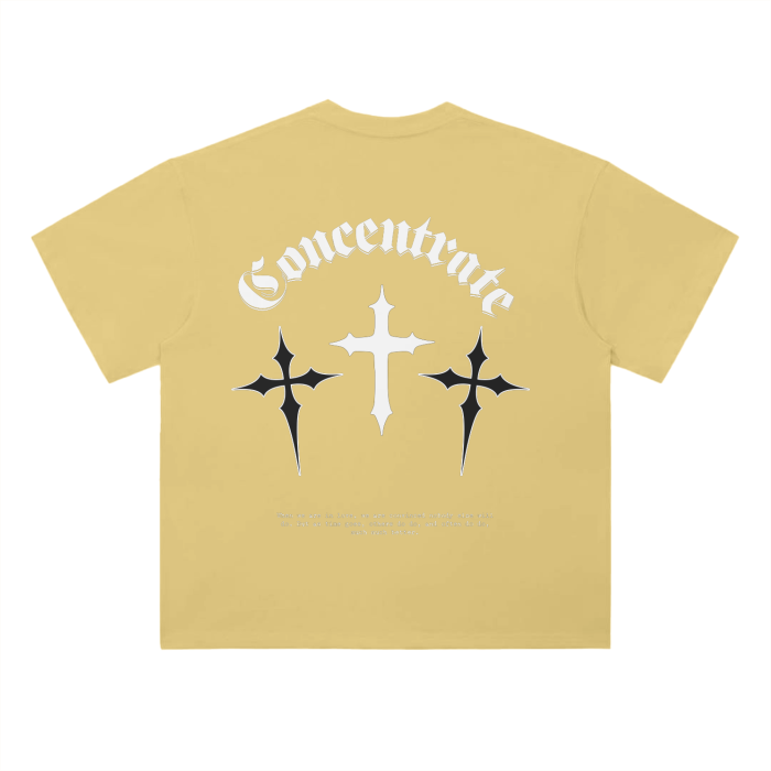 Concentrate Streetwear - Crossed - 300gsm Drop Shoulder Super Thick Loose Tee