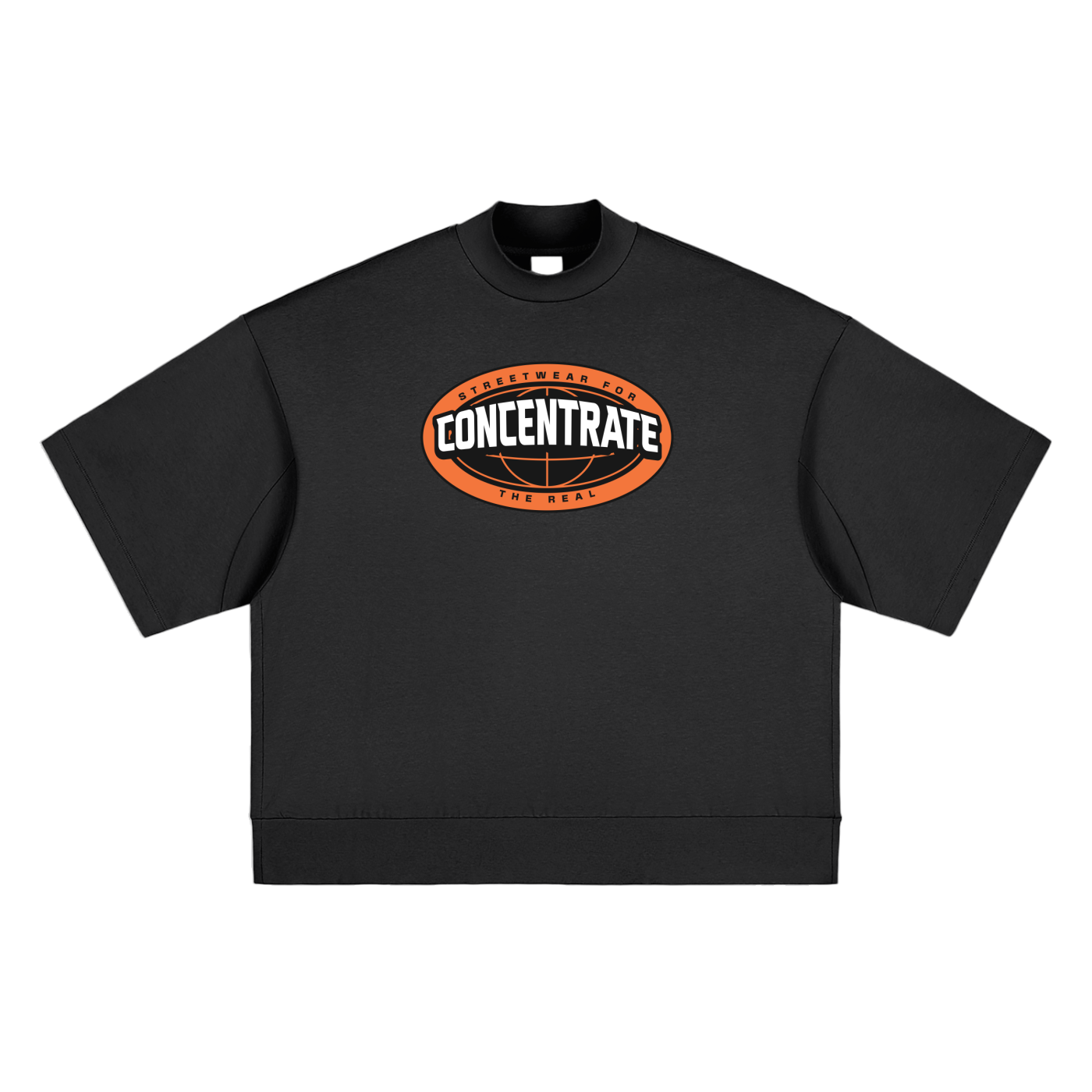 Concentrate Streetwear - The Real - 305gsm Massive Heavyweight Oversized Mock Neck T-shirt