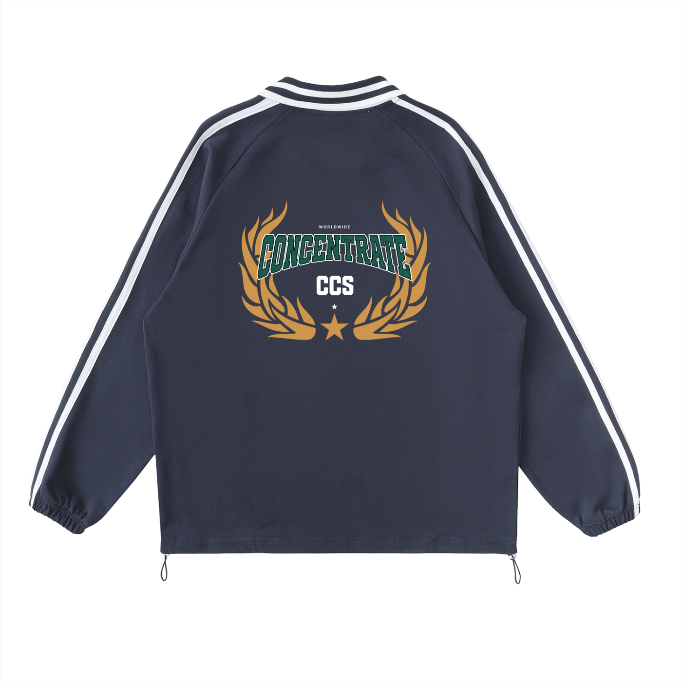 Concentrate Streetwear - Drop Out - 380gsm Striped Collar Sweatshirt