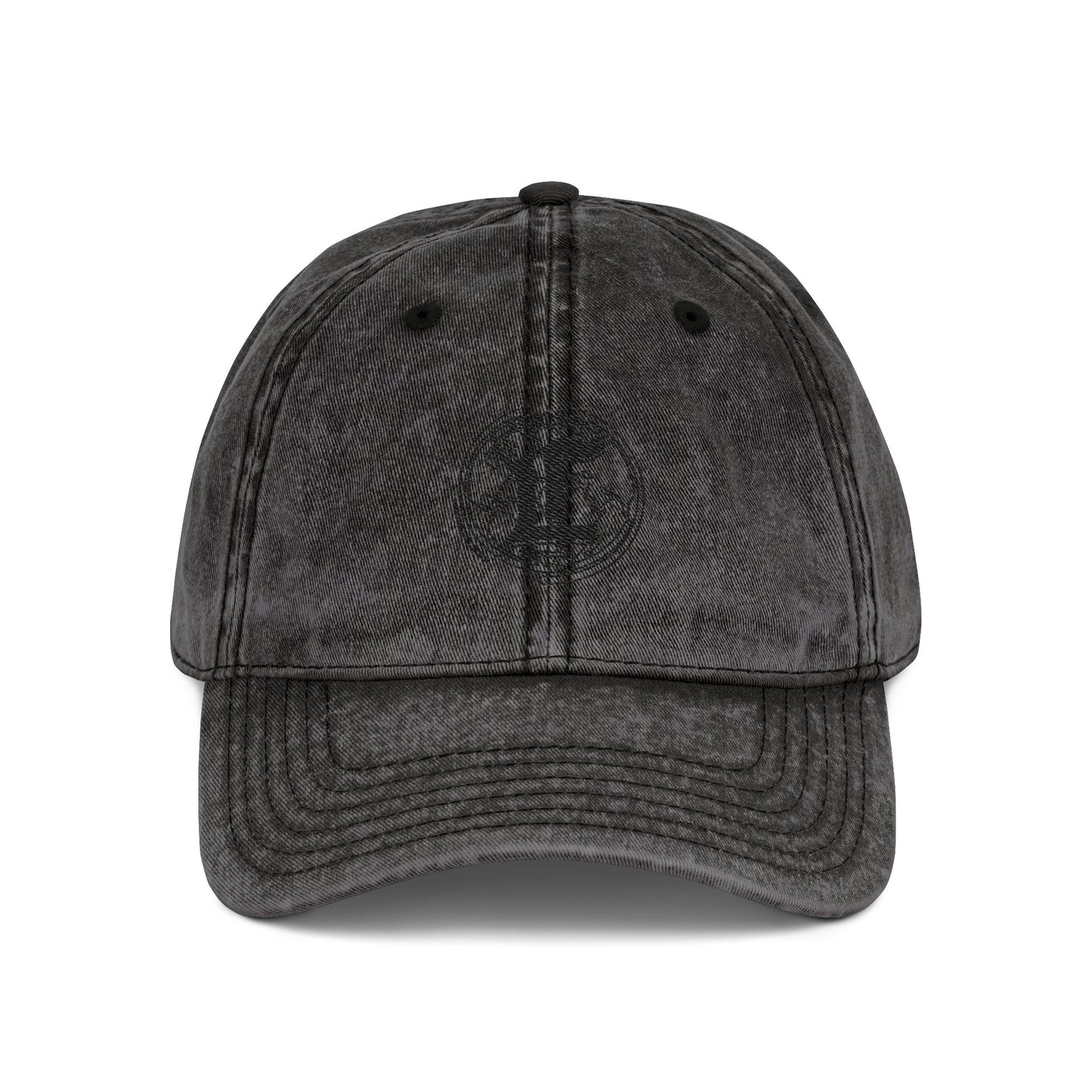 Concentrate Collective Streetwear- Vintage Cap Embroidered Black Logo
