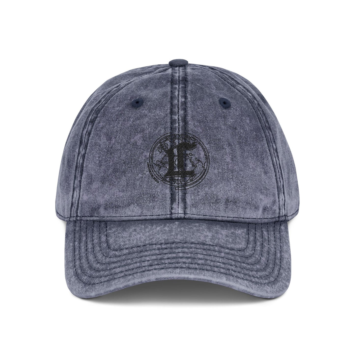 Concentrate Collective Streetwear- Vintage Cap Embroidered Black Logo