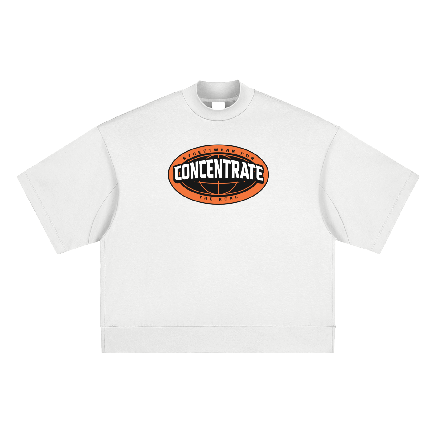 Concentrate Streetwear - The Real - 305gsm Massive Heavyweight Oversized Mock Neck T-shirt