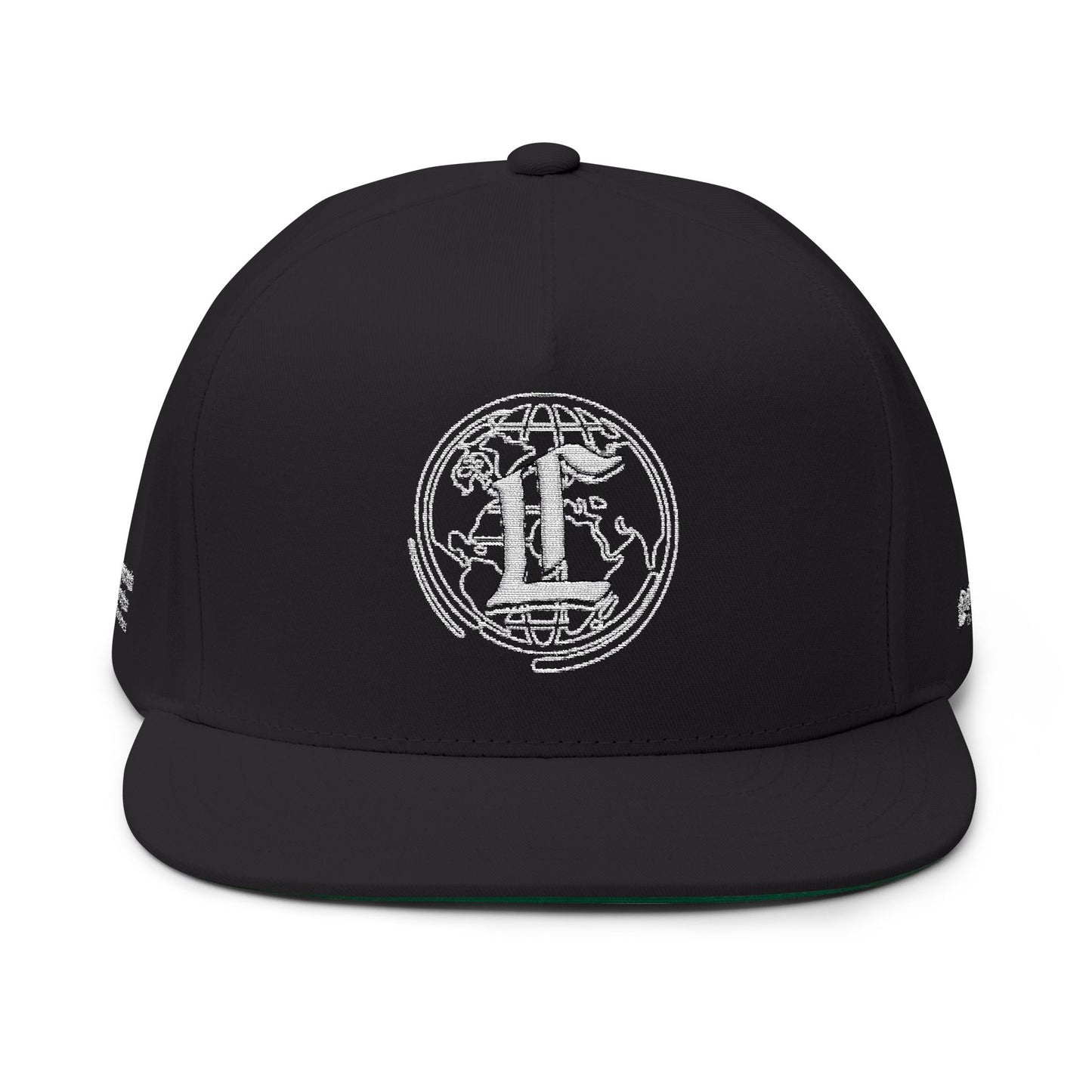 Concentrate Collective Streetwear - CCS - Flat Bill Snap Back Cap Embroidered White Logo