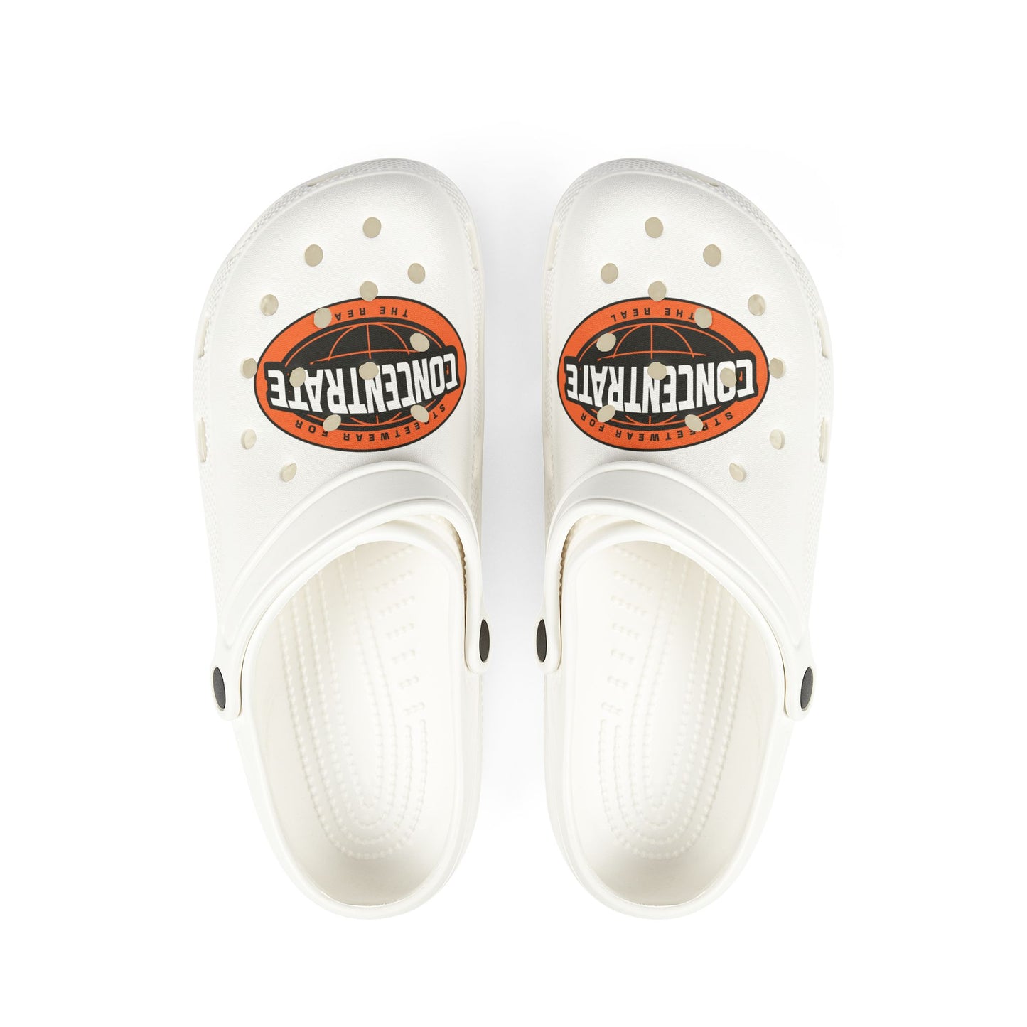 Concentrate Collective Streetwear - The Real - White Foam Rubber Shoes/ Slide Ons
