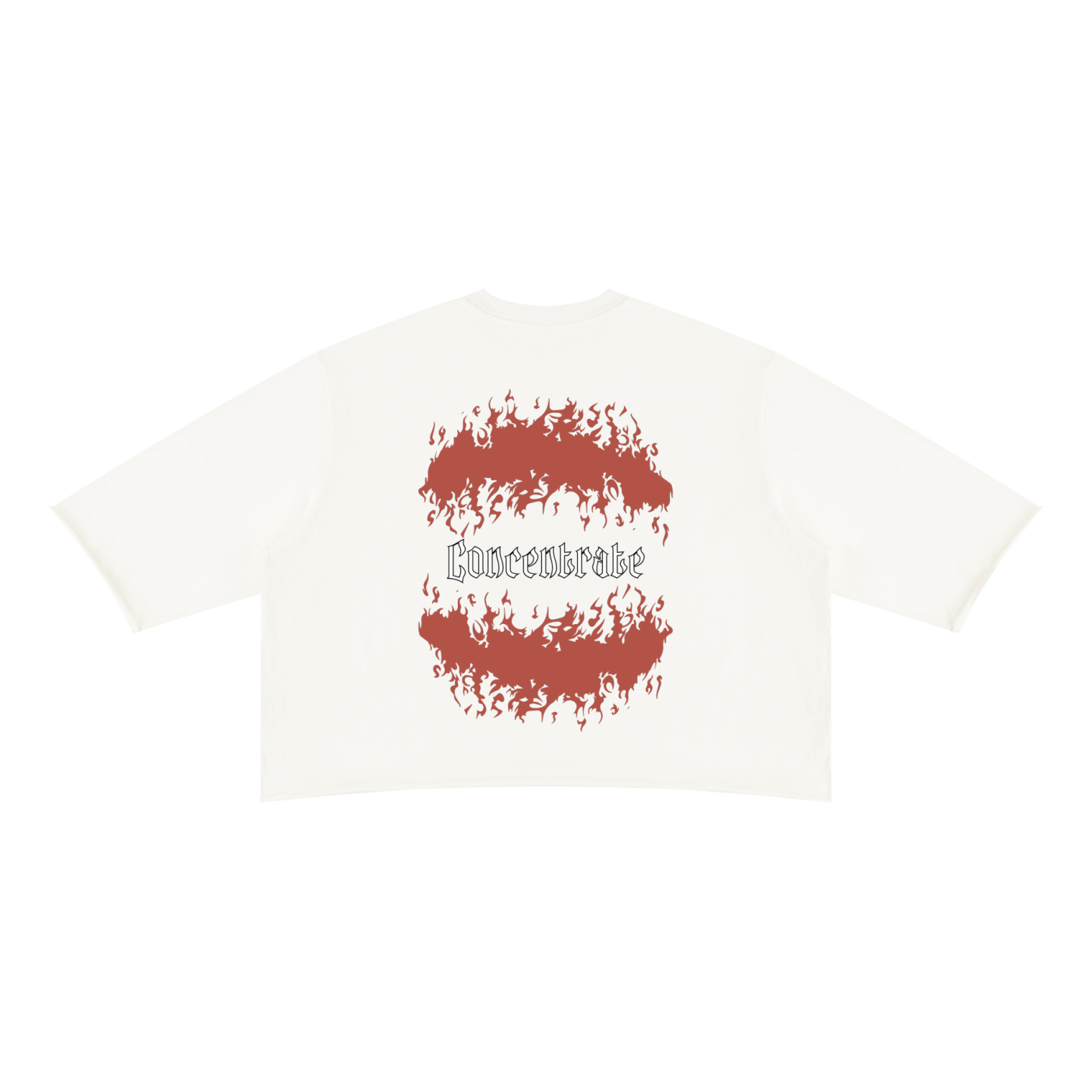 Concentrate Streetwear - Flamed - 330 gsm Unisex Mineral Wash Raw Hem Boxy T-Shirt