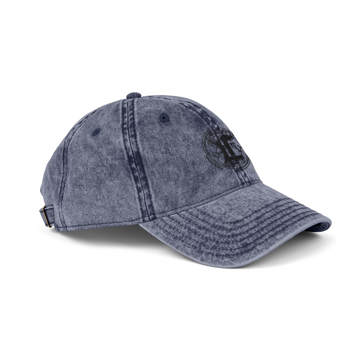 Concentrate Collective Streetwear- Vintage Cap Embroidered Black Logo