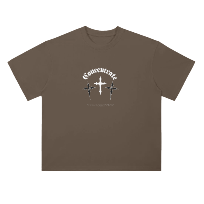Concentrate Streetwear - Crossed - 300gsm Drop Shoulder Super Thick Loose Tee