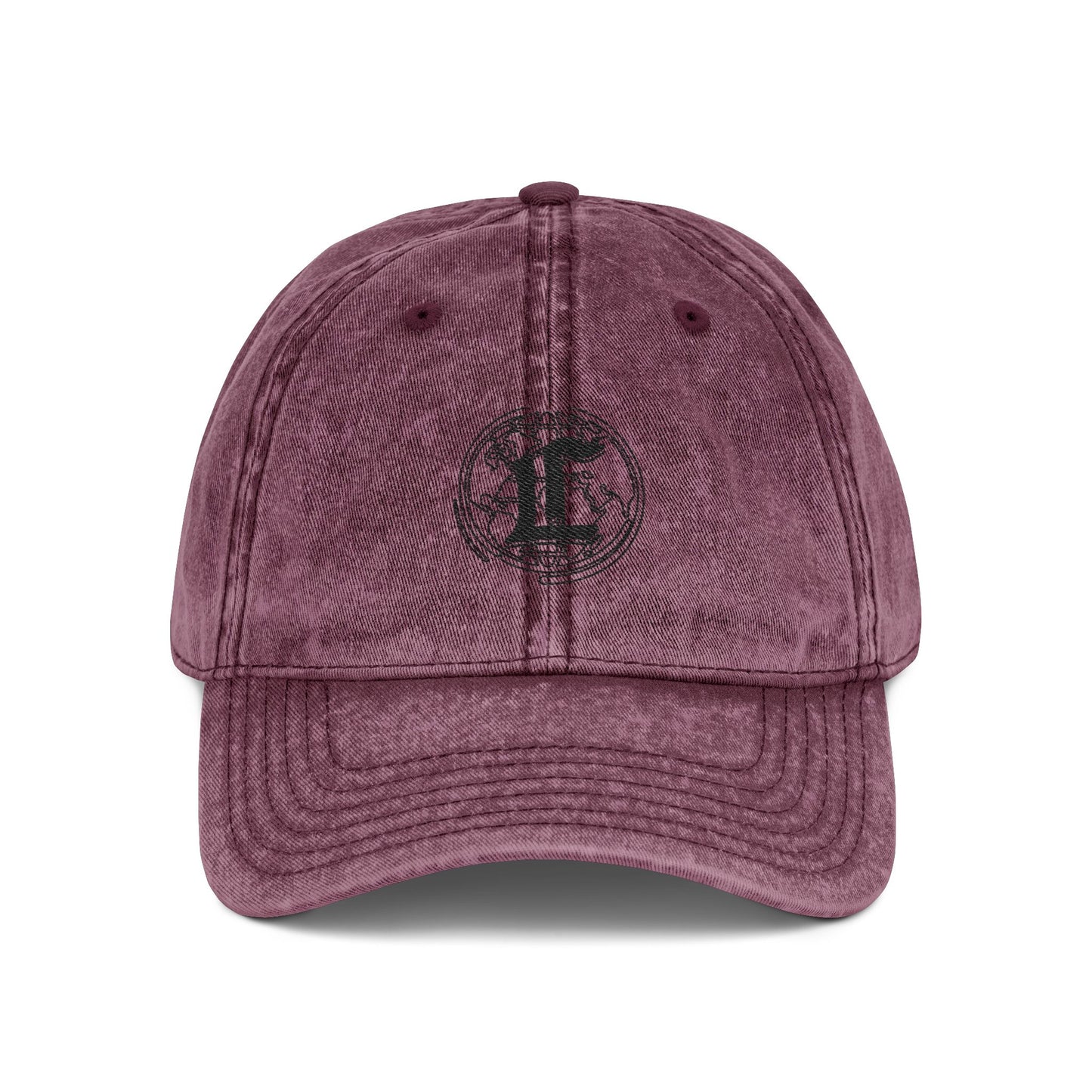 Concentrate Collective Streetwear- Vintage Cap Embroidered Black Logo