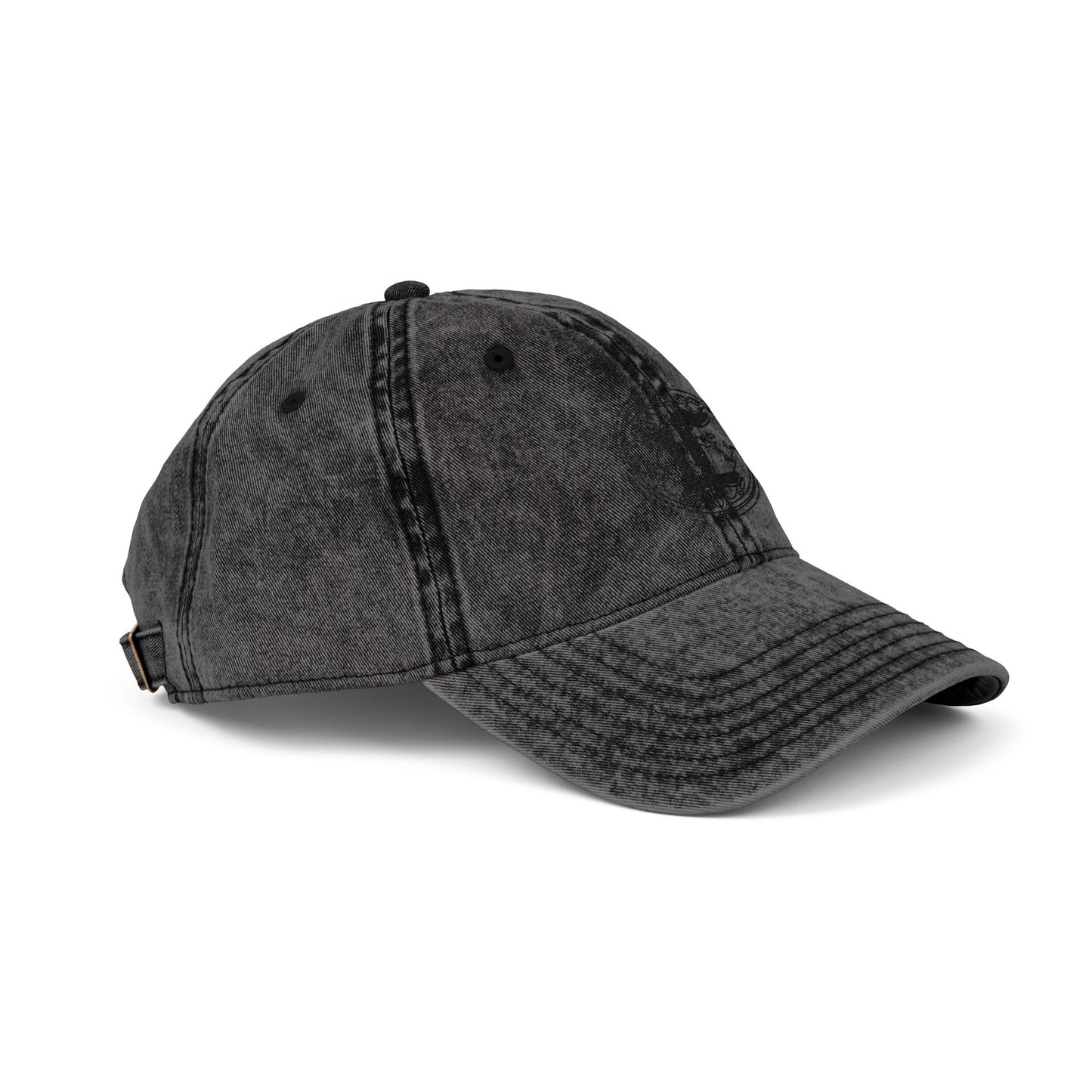 Concentrate Collective Streetwear- Vintage Cap Embroidered Black Logo