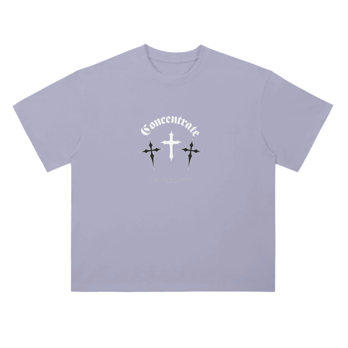 Concentrate Streetwear - Crossed - 300gsm Drop Shoulder Super Thick Loose Tee