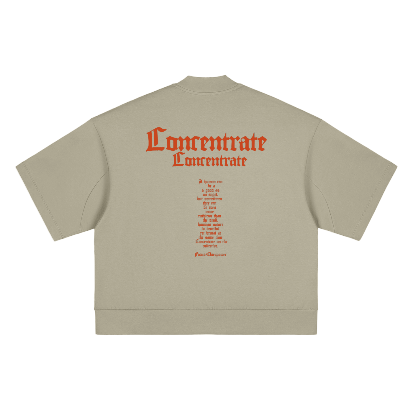 Concentrate Streetwear - The Prayer - 305gsm Heavyweight Oversized Mock Neck T-shirt