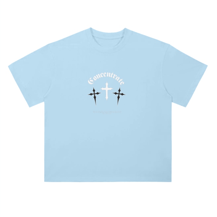 Concentrate Streetwear - Crossed - 300gsm Drop Shoulder Super Thick Loose Tee