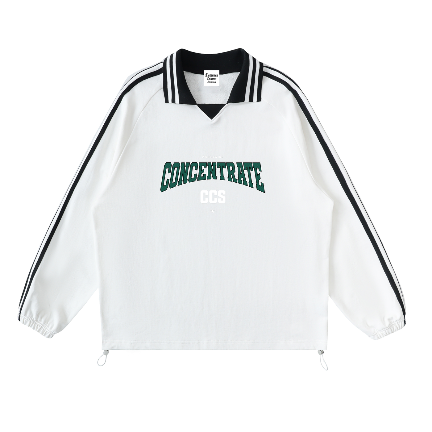 Concentrate Streetwear - Drop Out - 380gsm Striped Collar Sweatshirt