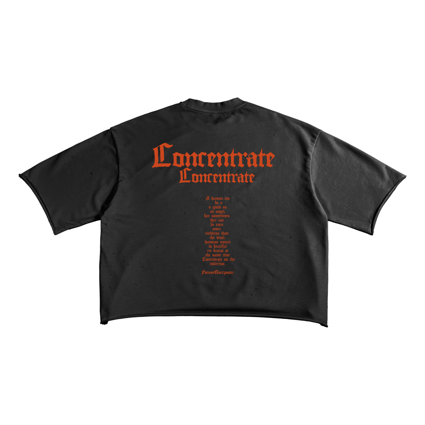 Concentrate Streetwear - The Prayer - 270gsm French Terry Raw Edge T-Shirt