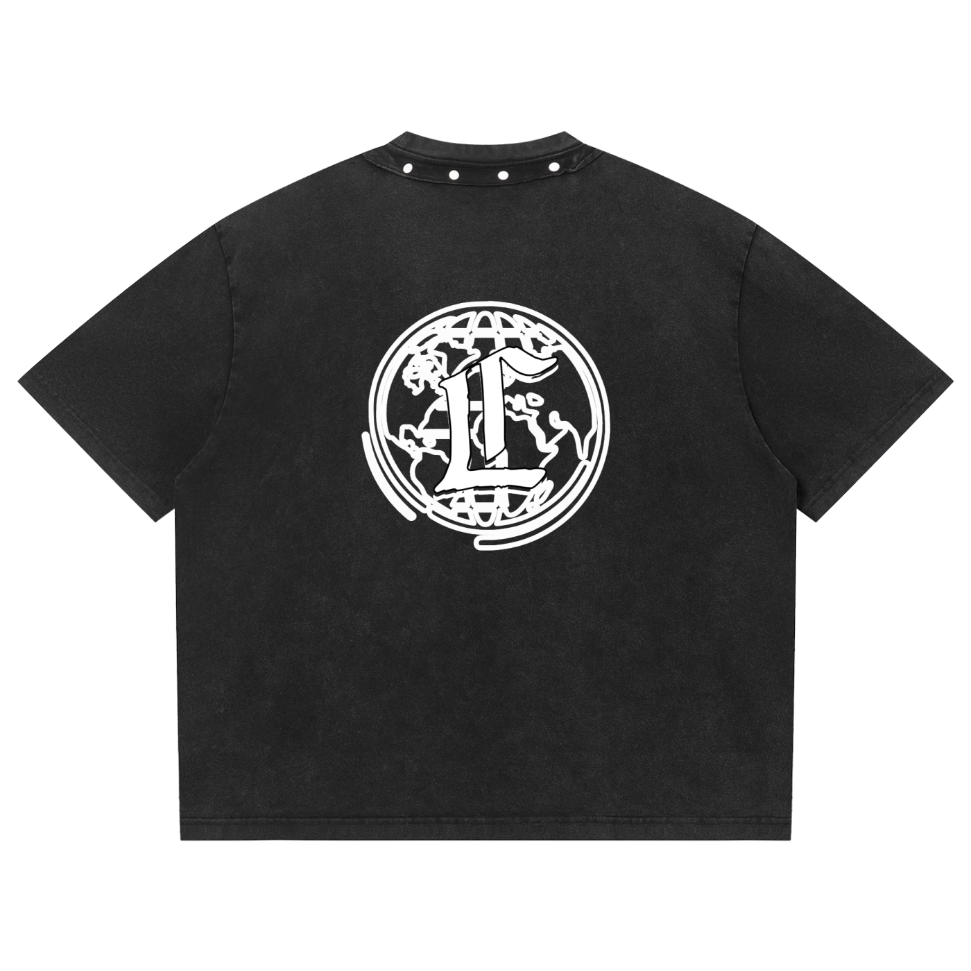 Concentrate Streetwear - CCS - 285gsm Unisex Washed Boxy Studded T-Shirt