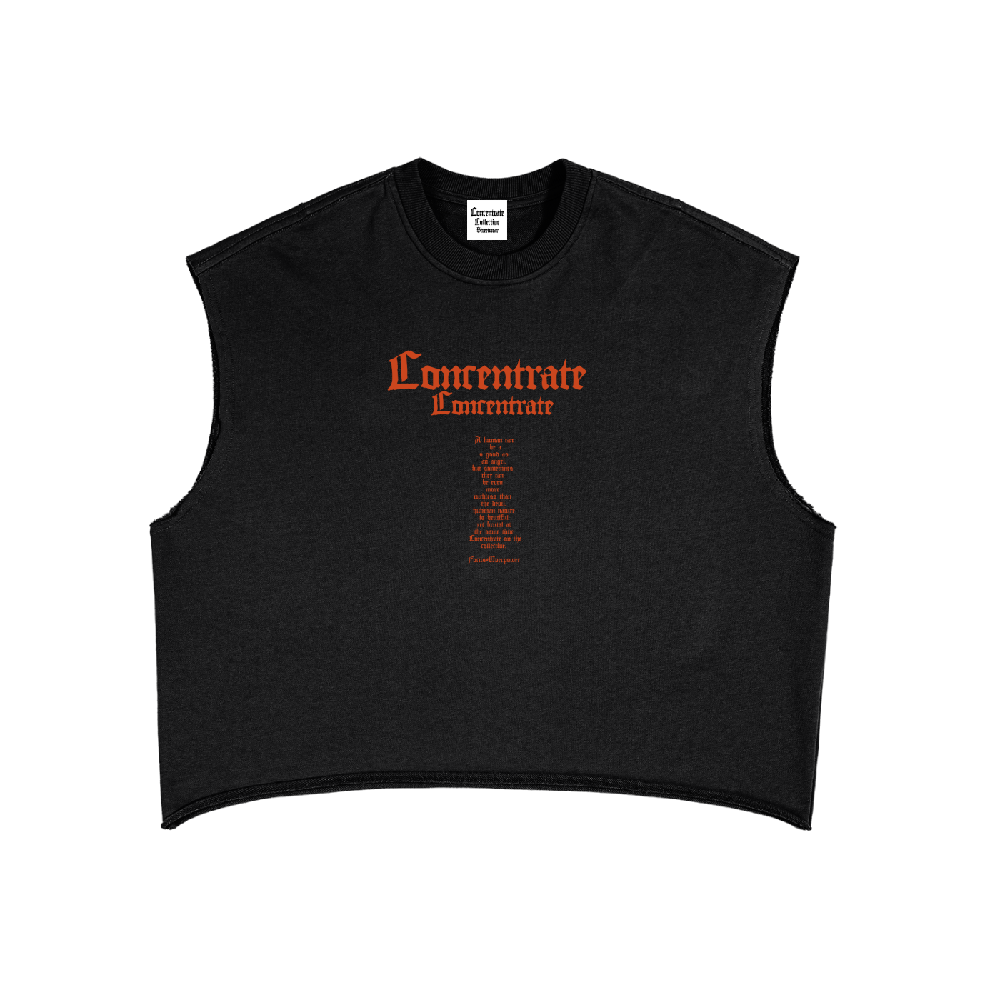 Concentrate Streetwear - The Prayer - 340gsm French Terry Boxy Tank Top