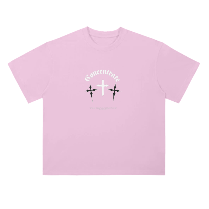 Concentrate Streetwear - Crossed - 300gsm Drop Shoulder Super Thick Loose Tee