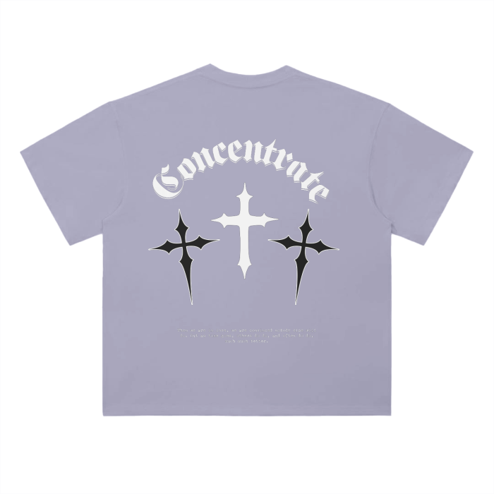 Concentrate Streetwear - Crossed - 300gsm Drop Shoulder Super Thick Loose Tee
