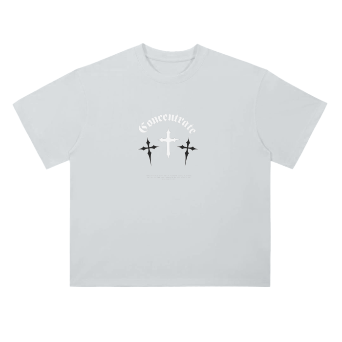 Concentrate Streetwear - Crossed - 300gsm Drop Shoulder Super Thick Loose Tee