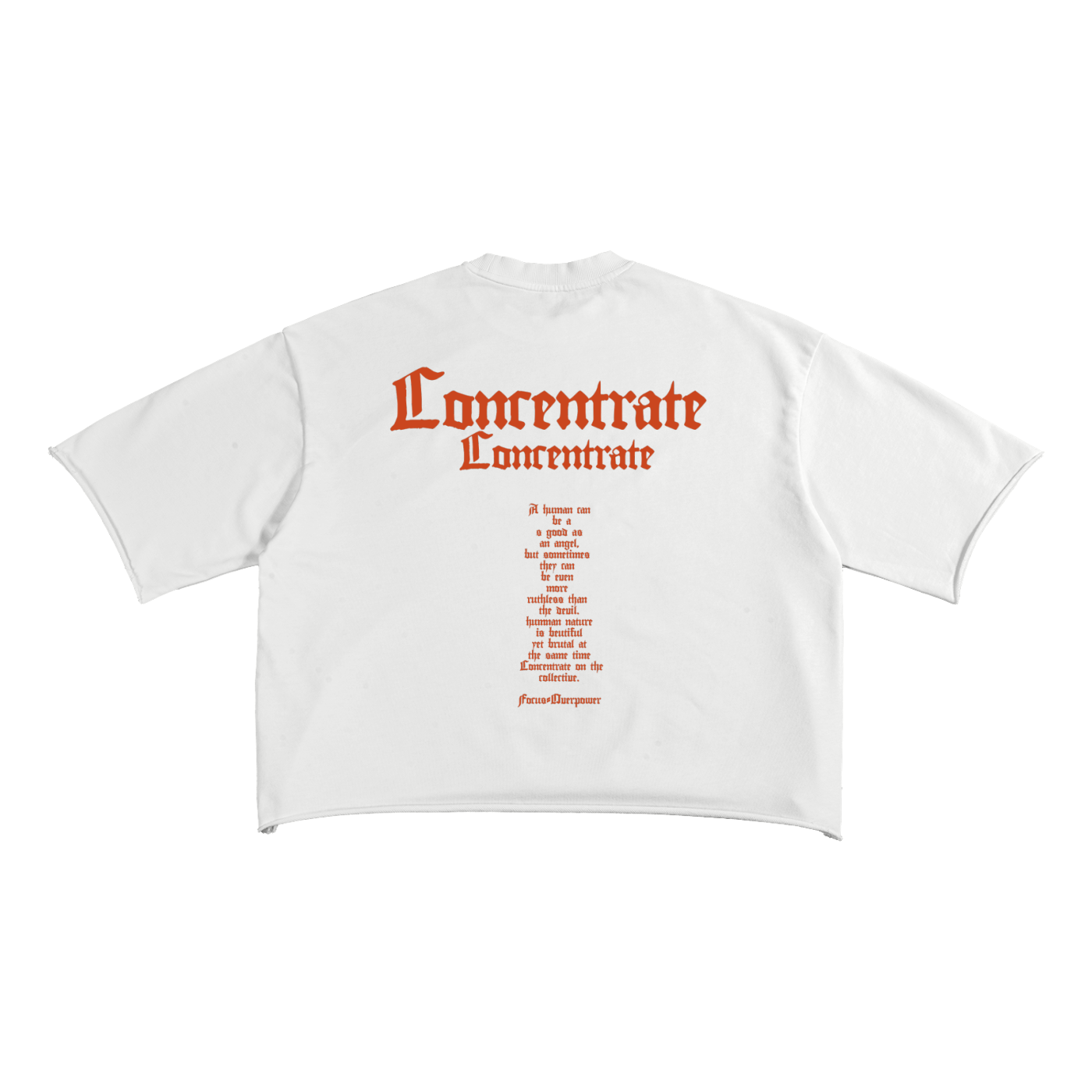 Concentrate Streetwear - The Prayer - 270gsm French Terry Raw Edge T-Shirt