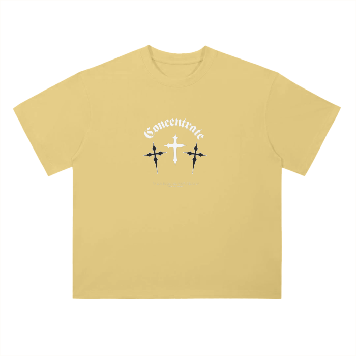 Concentrate Streetwear - Crossed - 300gsm Drop Shoulder Super Thick Loose Tee
