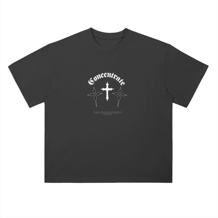 Concentrate Streetwear - Crossed - 300gsm Drop Shoulder Super Thick Loose Tee