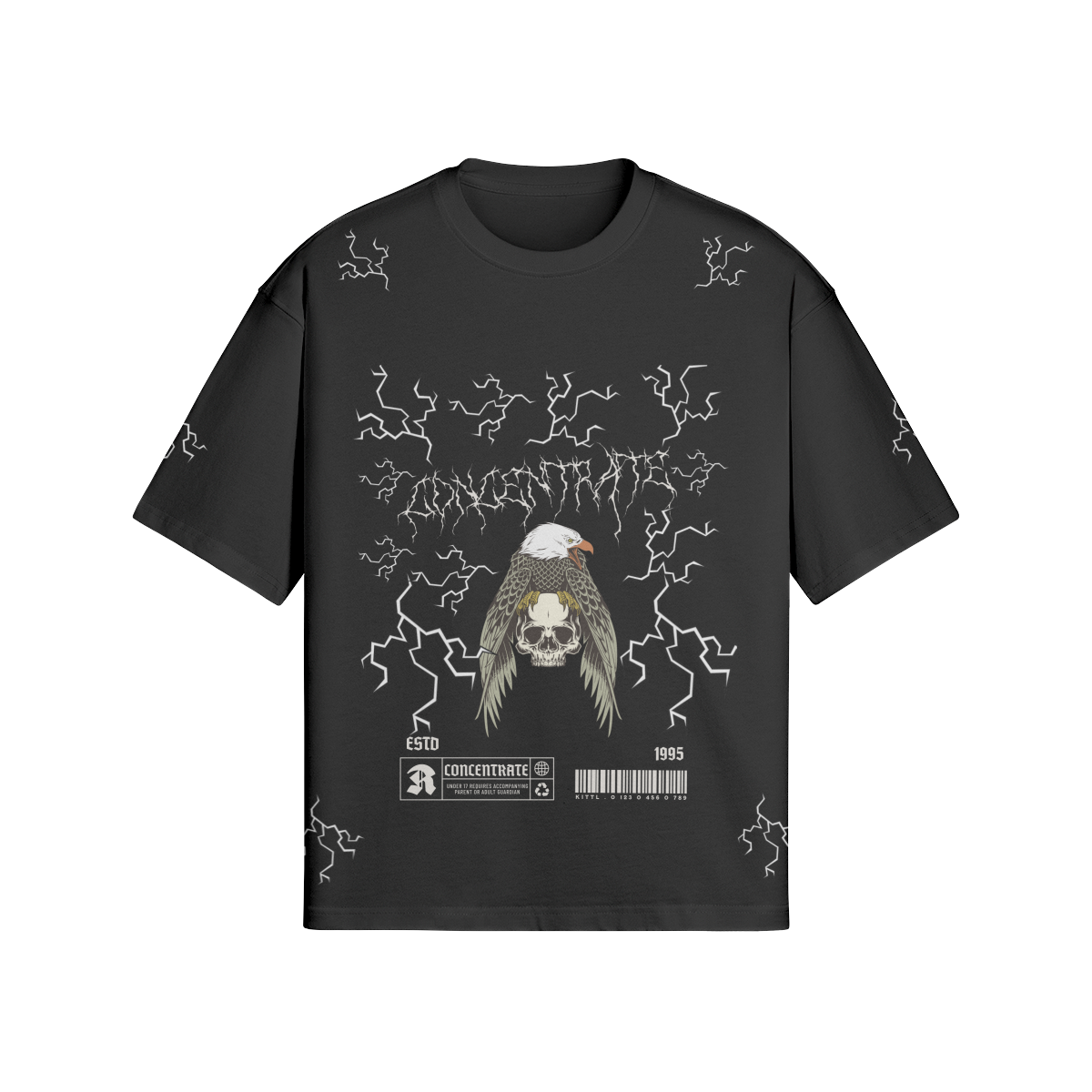 Concentrate Streetwear - Electric Eagle - 280gsm Loose Fit Box Tee