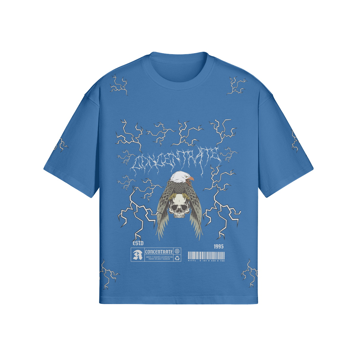 Concentrate Streetwear - Electric Eagle - 280gsm Loose Fit Box Tee