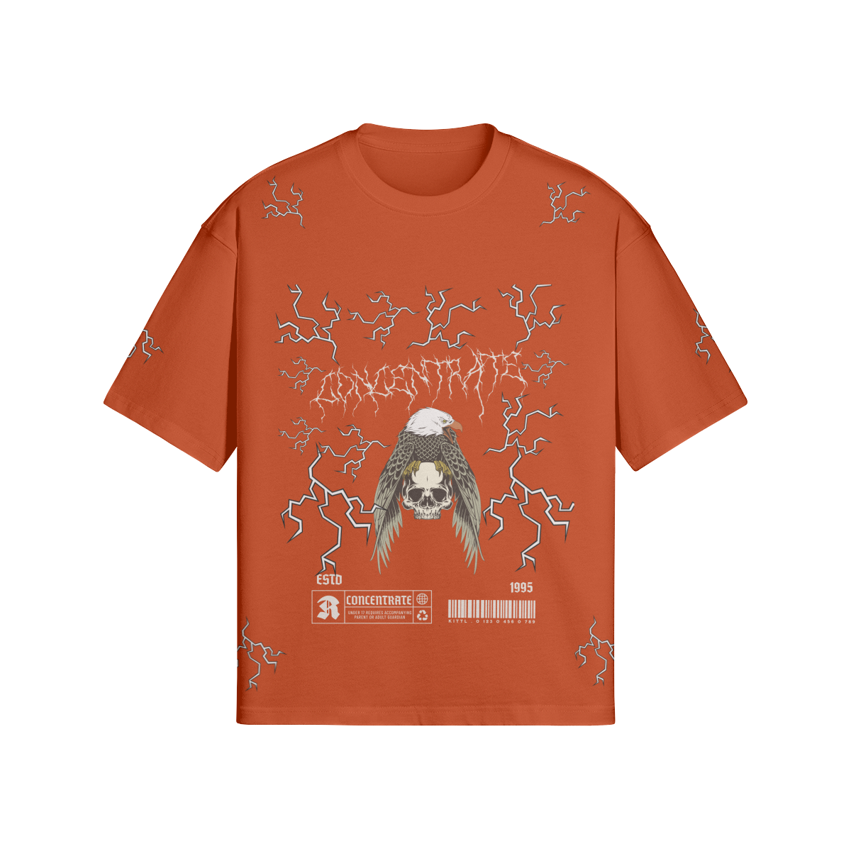 Concentrate Streetwear - Electric Eagle - 280gsm Loose Fit Box Tee