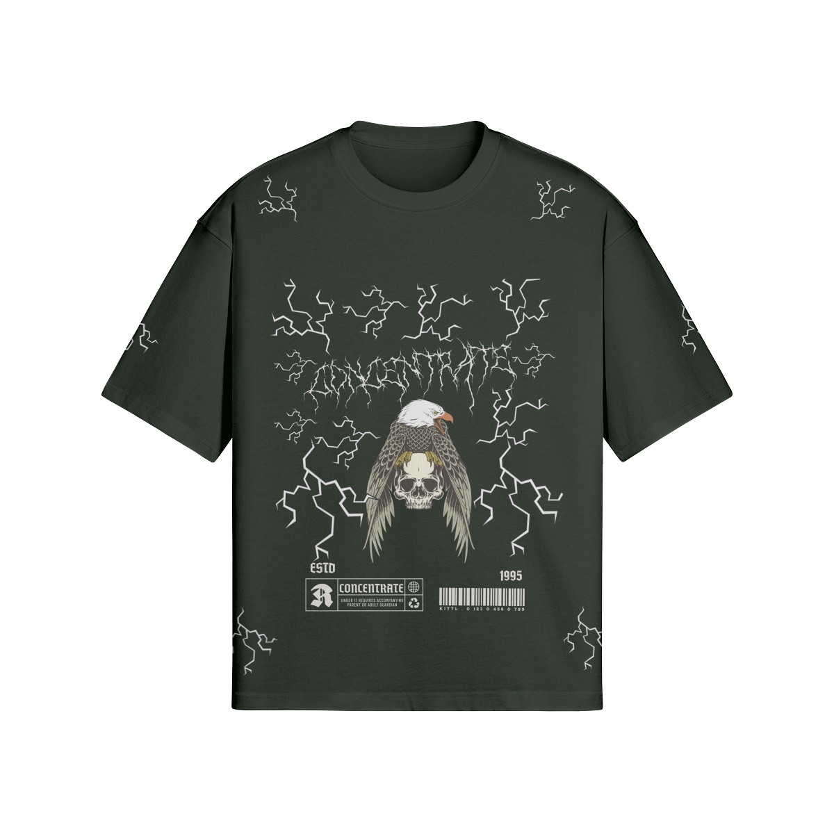 Concentrate Streetwear - Electric Eagle - 280gsm Loose Fit Box Tee