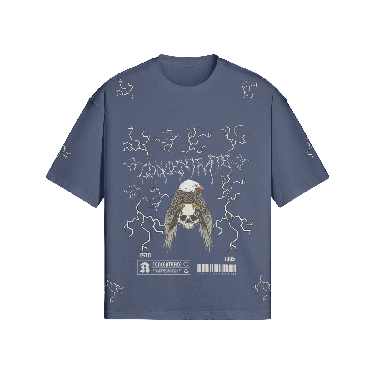 Concentrate Streetwear - Electric Eagle - 280gsm Loose Fit Box Tee
