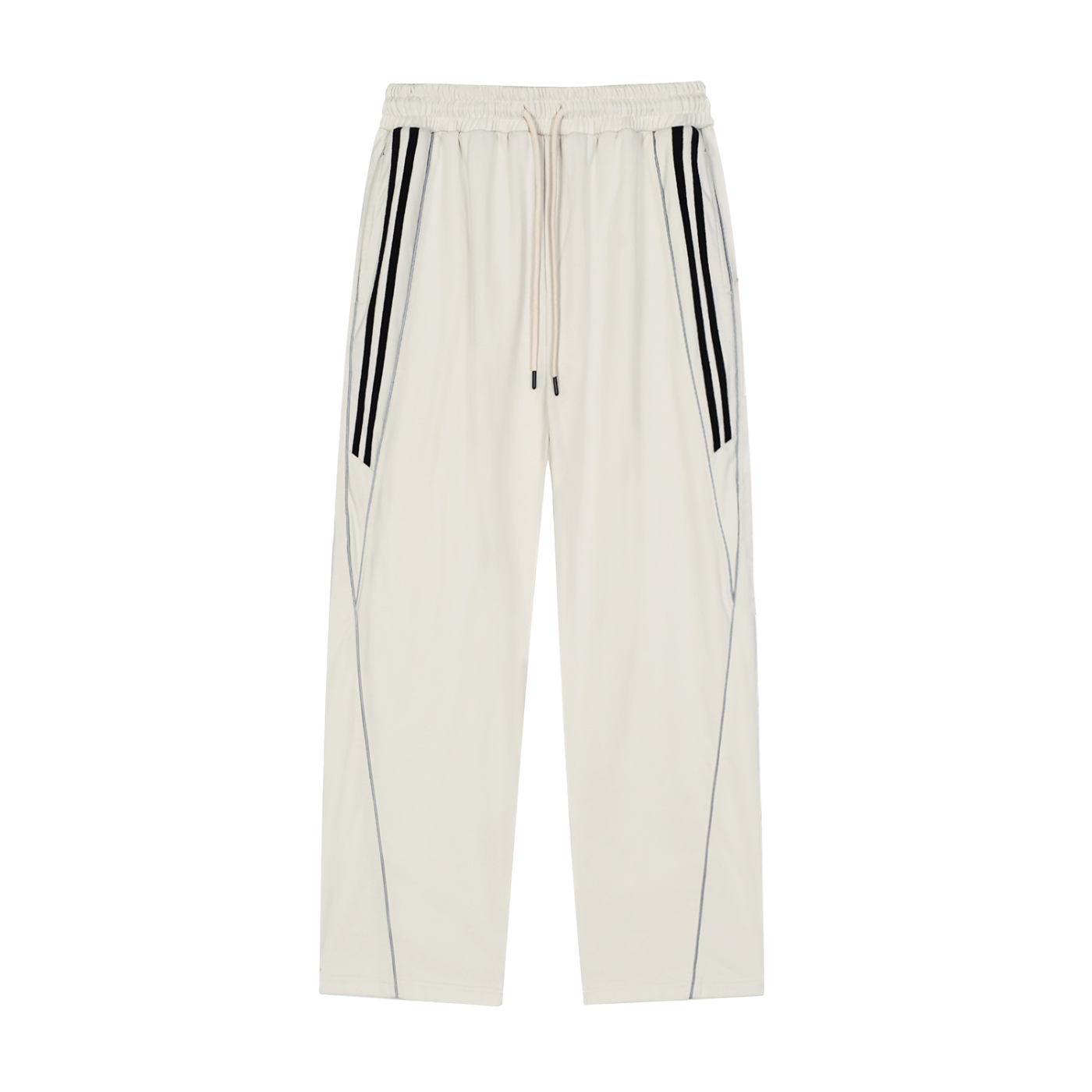 Concentrate Streetwear - Starry Sea - 365gsm Reflection Striped Straight-Leg Sweatpants