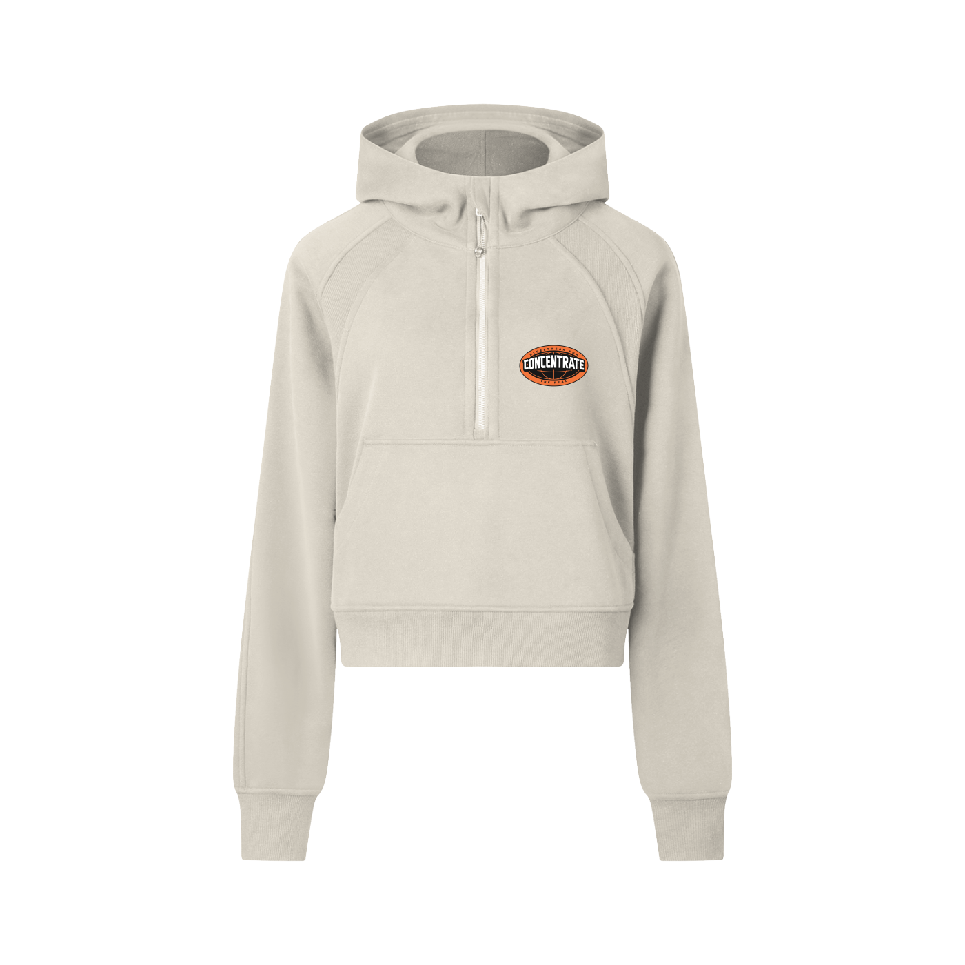 Concentrate Streetwear - The Real - 320gsm Cropped Half-Zip Hoodie