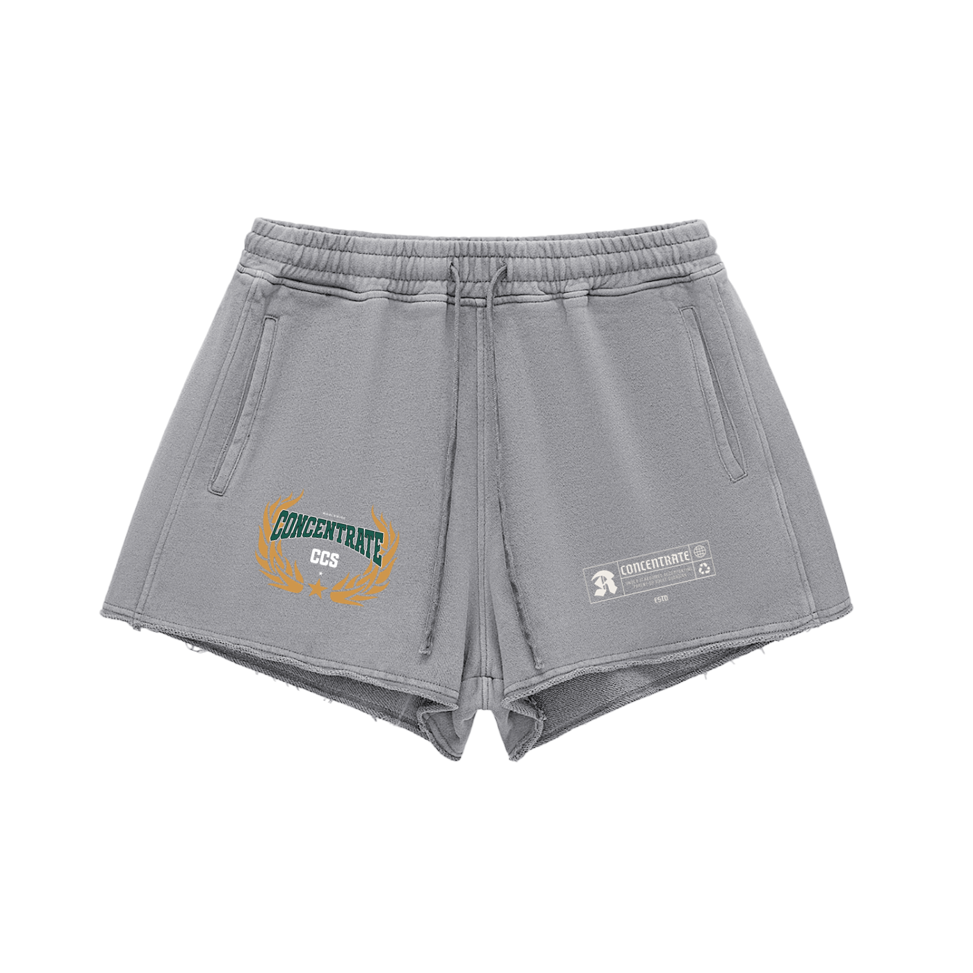 Concentrate Streetwear - Drop Out - 300gsm Raw Edge Shorts