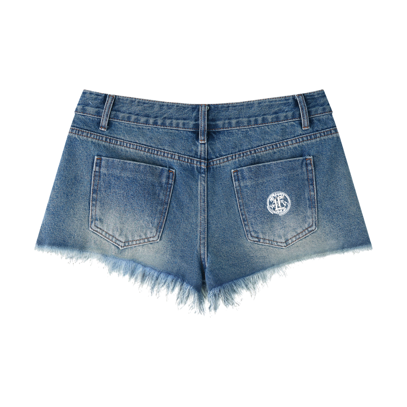 Concentrate Streetwear - CCS - Women's Vintage Wash Raw Hem Denim Shorts