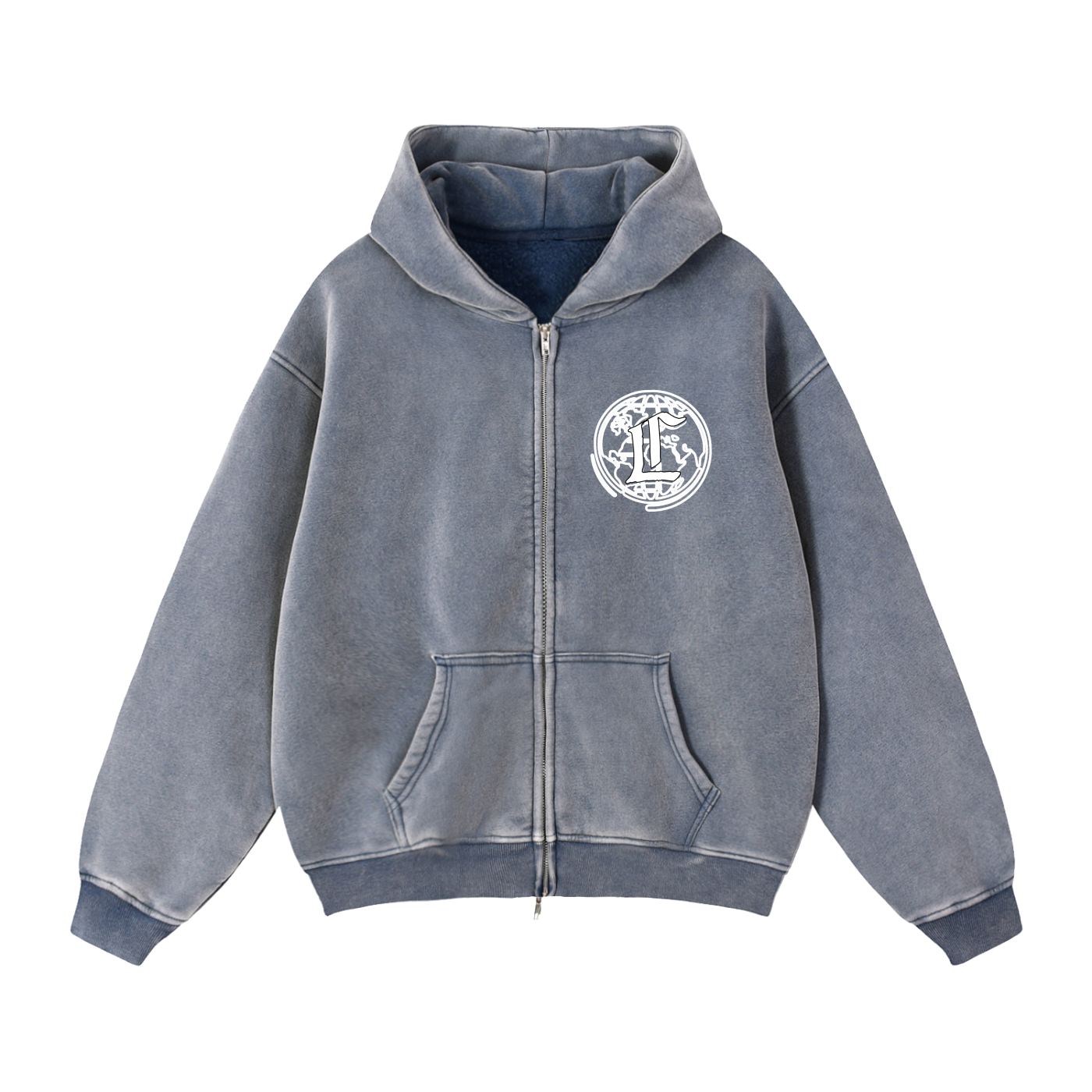 Concentrate Streetwear - CCS - 355gsm Zip-Through Boxy Fleece Hoodie