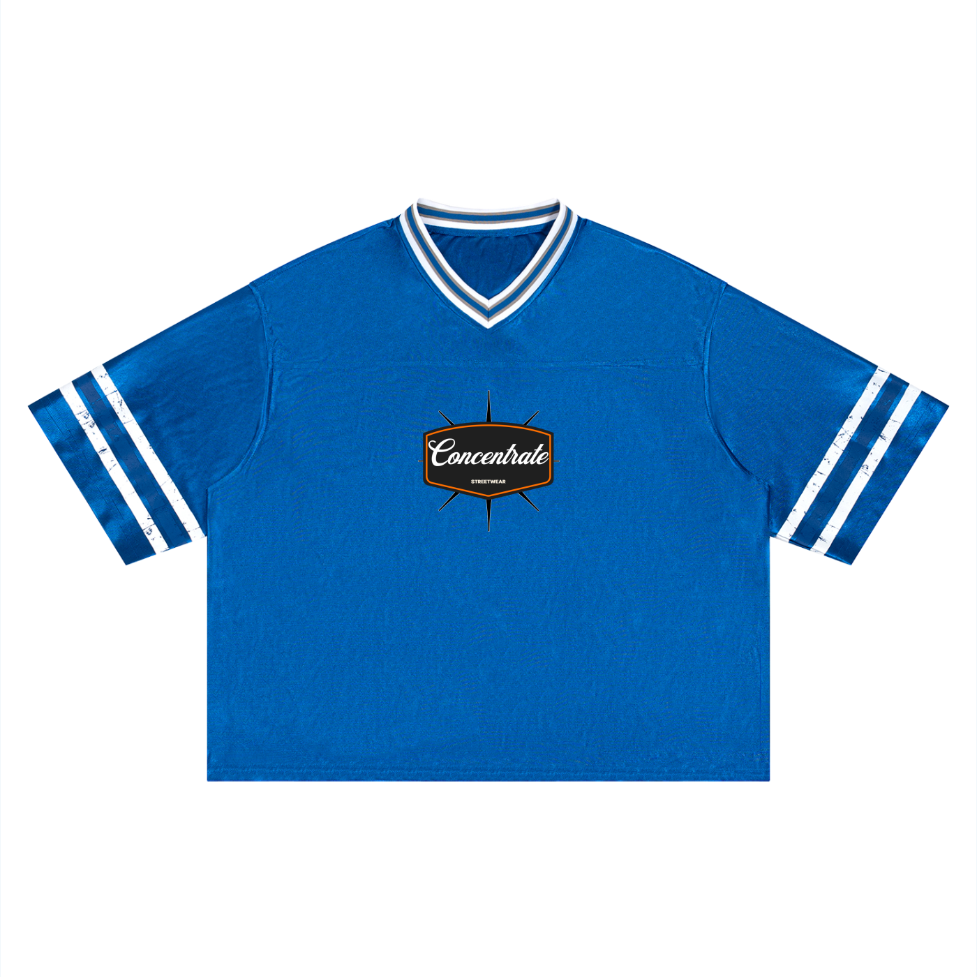 Concentrate Streetwear - 	Pure Emblem - 175gsm Unisex Boxy Striped Soccer Jersey