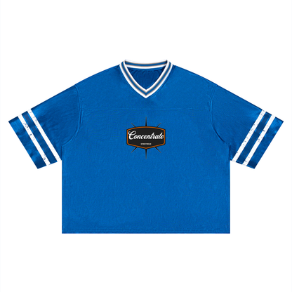 Concentrate Streetwear - 	Pure Emblem - 175gsm Unisex Boxy Striped Soccer Jersey